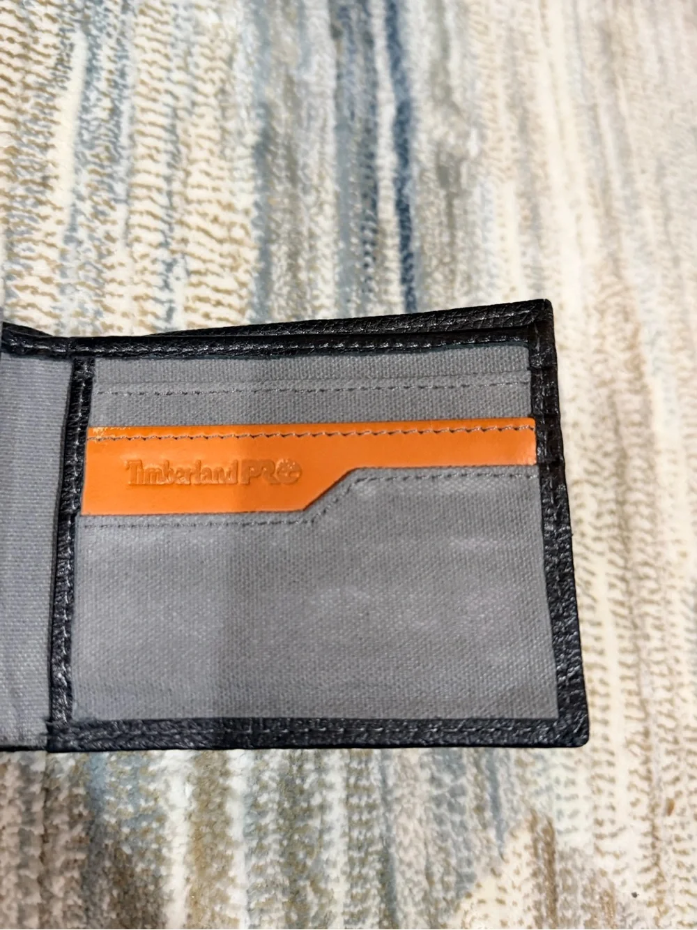 Timberland PRO Brown and Black Leather Bi-Fold Wallet